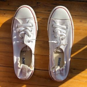 Converse canvas sneakers with elasticized back.